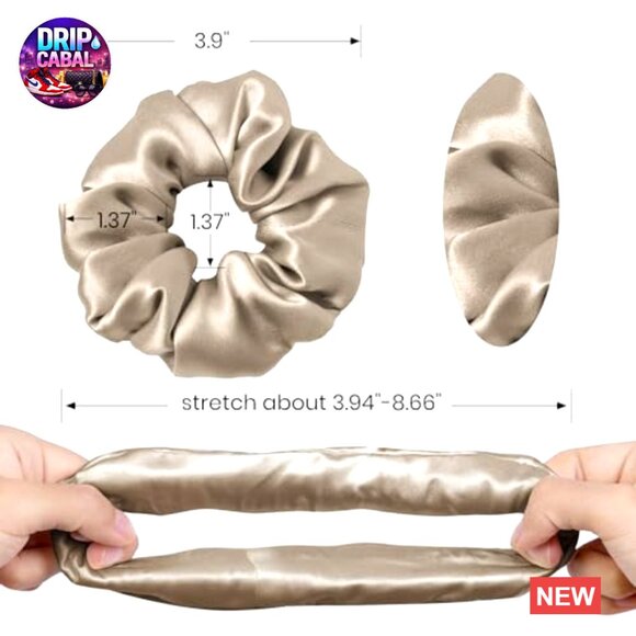 Silk Scrunchies Hair Ties Set Frizz Prevention Gentle No Damage Elastic main image 6